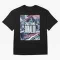 Cristiano Ronaldo Oversized T-Shirt Relive FIFA World Cup 2026 Group Stage Featuring Neymar, Haaland and Cristiano Ronaldo, France Energy, Championship Spirit, Famous Goals, Roaring Crowds and International Football Unity; Great for Supporters Who