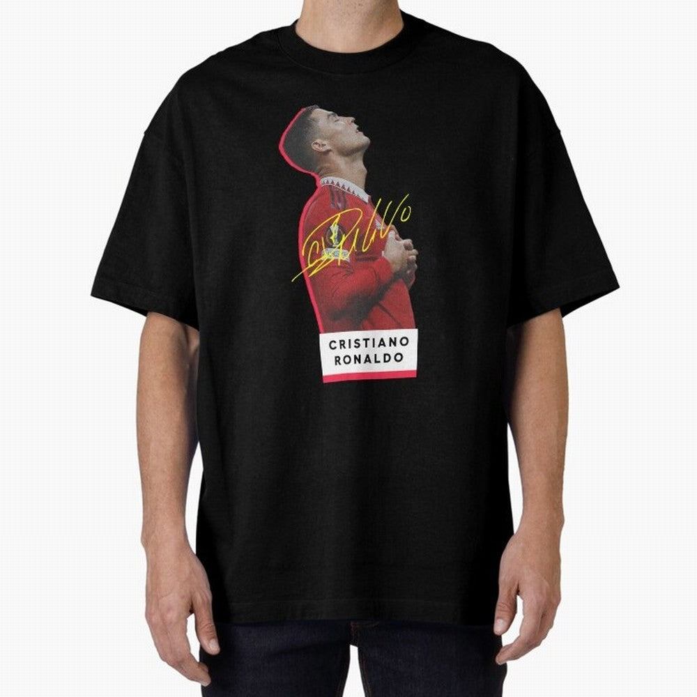 New Celebration Ronaldo Oversized T-Shirt Honor Football Greatness during FIFA World Cup 2026 Spirit, Driven by Spain, Mbappe and Neymar, Sports Nostalgia, International Competition, Famous Players and Unforgettable Victories; Great for Watch