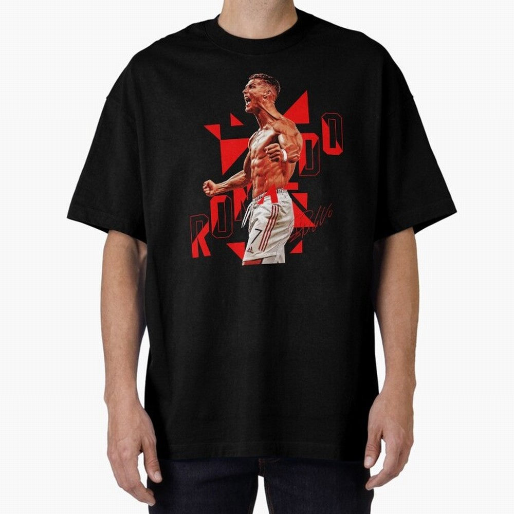 Cristiano Ronaldo Oversized T-Shirt Celebrate Football Dreams Across FIFA World Cup 2026 USA Canada Mexico for Fans of Messi, CR7 and Mbappe and Portugal, Bringing Fan Favorite Moments, National Team Passion, Big Match Drama and Soccer History;