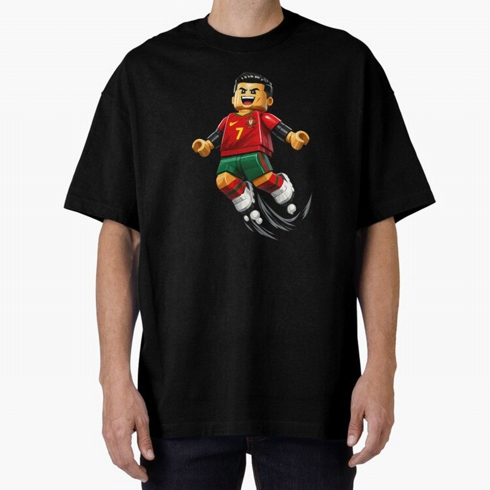 Cristiano Ronaldo. Siuuuuuu! Lego Mundial Oversized T-Shirt Follow the Final Road of FIFA World Cup 2026 Group Stage for Fans of Haaland and Mbappe and Argentina and Brazil, Bringing Stadium Chants, National Pride, Trophy Dreams and Unforgettable