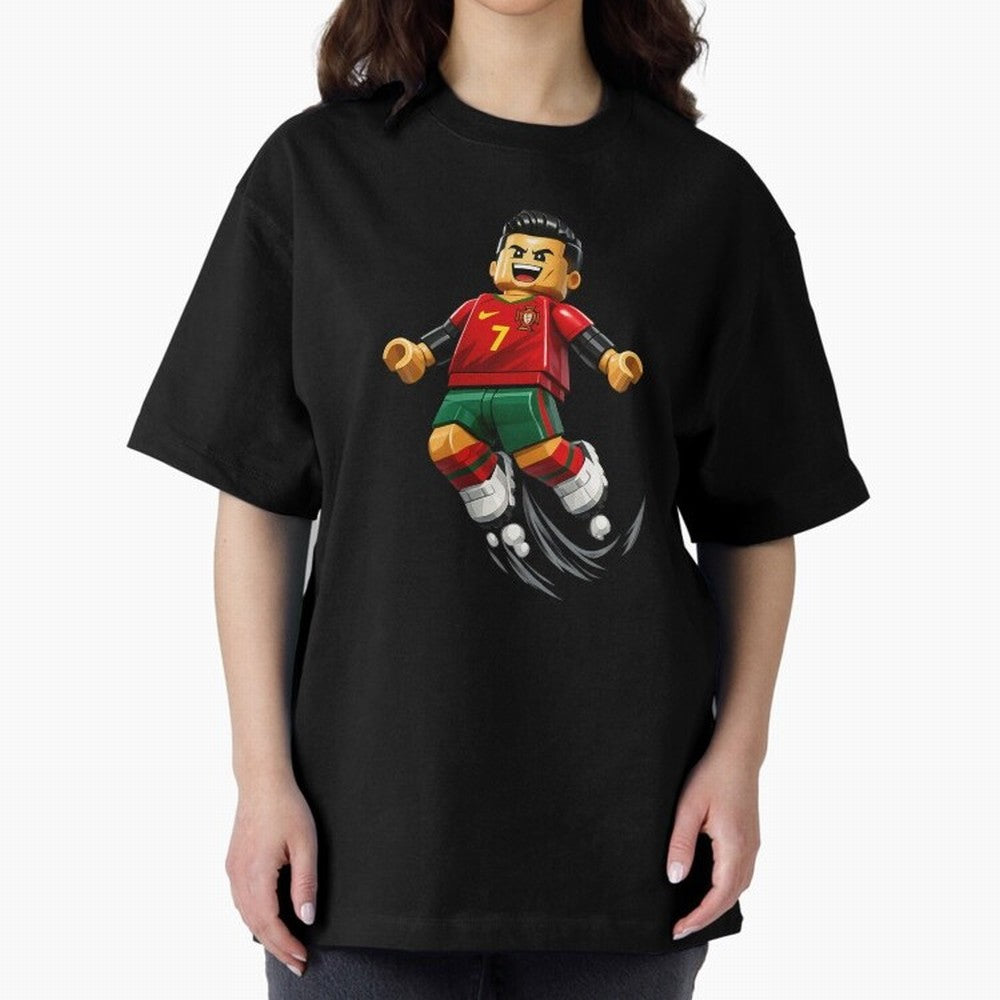 Cristiano Ronaldo. Siuuuuuu! Lego Mundial Oversized T-Shirt Follow the Final Road of FIFA World Cup 2026 Group Stage for Fans of Haaland and Mbappe and Argentina and Brazil, Bringing Stadium Chants, National Pride, Trophy Dreams and Unforgettable