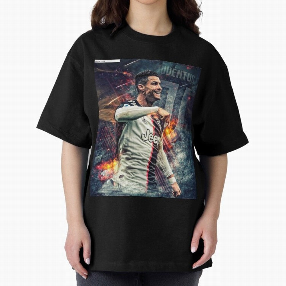 Wallpaper Cristiano Ronaldo Oversized T-Shirt Show Match Day Excitement for Match Day Hype around FIFA World Cup 2026, Mbappe and Neymar, Argentina and Brazil, Game Day Rituals, Football Legends, Country Pride and the Road to the Final; Great for