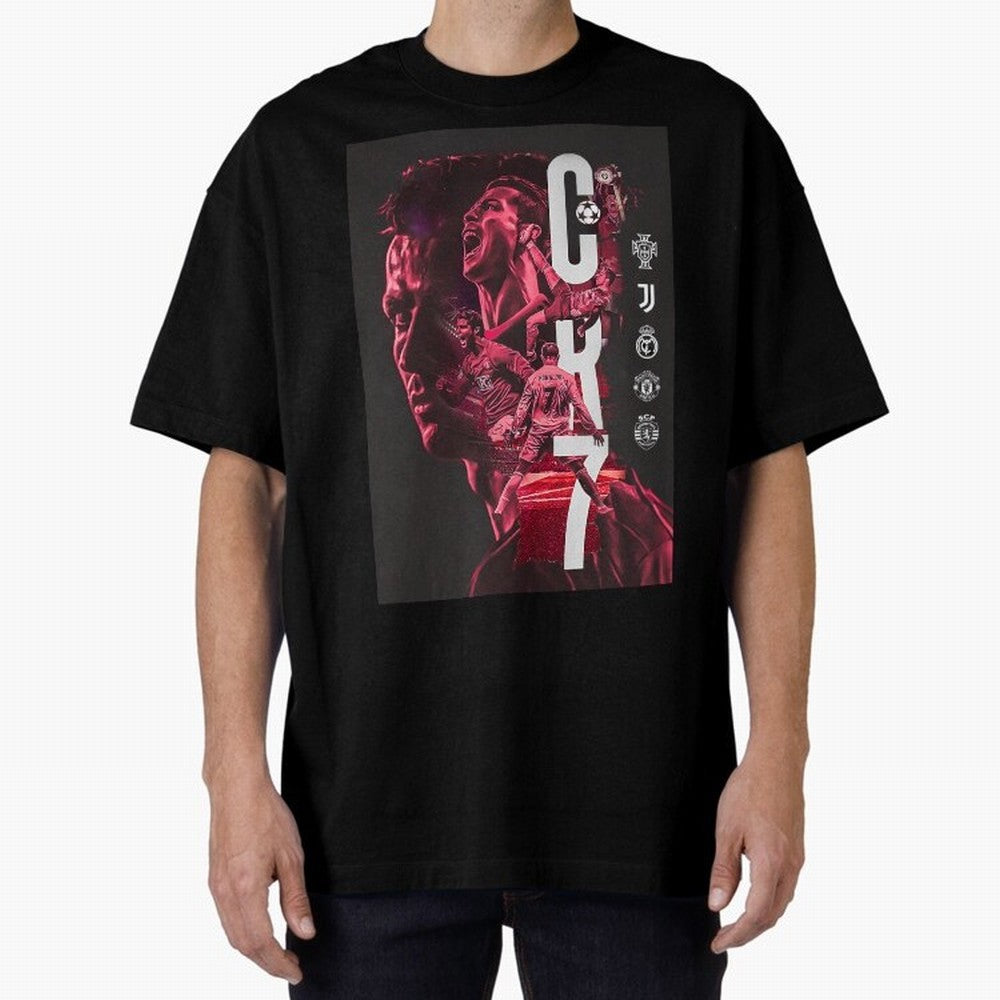 CR7 Oversized T-Shirt Honor the Football Icons of FIFA World Cup 2026 USA Canada Mexico Capturing Neymar, Argentina Energy, Retro Football Energy, Iconic Rivalries, Trophy Chase Drama and Stadium Atmosphere; Perfect for Fans, Collectors, Family