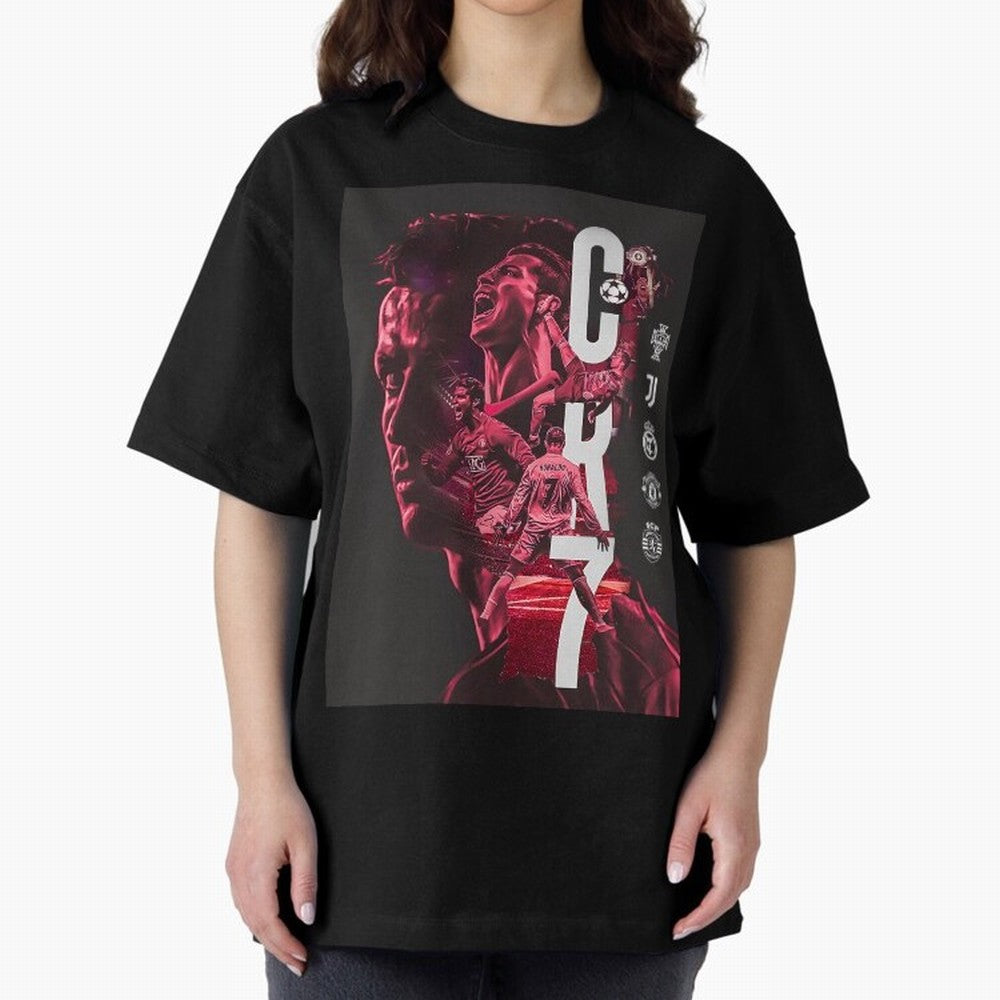 CR7 Oversized T-Shirt Honor the Football Icons of FIFA World Cup 2026 USA Canada Mexico Capturing Neymar, Argentina Energy, Retro Football Energy, Iconic Rivalries, Trophy Chase Drama and Stadium Atmosphere; Perfect for Fans, Collectors, Family