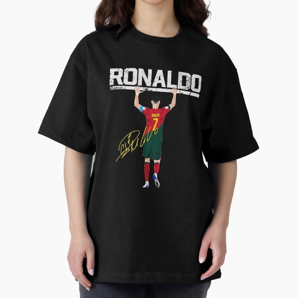 Cristiano Ronaldo Portugal Jersey -The Farewell Oversized T-Shirt Feel the Heartbeat of FIFA World Cup 2026 USA Canada Mexico Featuring Messi, CR7 and Mbappe, Brazil, Portugal and Argentina Energy, Vintage Soccer Flavor, Modern Football Stars,