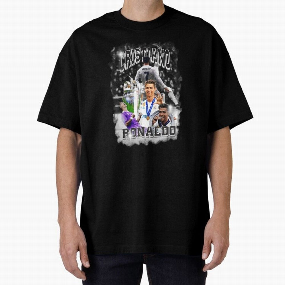 Cristiano Ronaldo Oversized T-Shirt Enjoy the Biggest Football Party of FIFA World Cup 2026 USA Canada Mexico for Fans of Messi and Argentina and Brazil, Bringing Sports Nostalgia, International Competition, Famous Players and Unforgettable