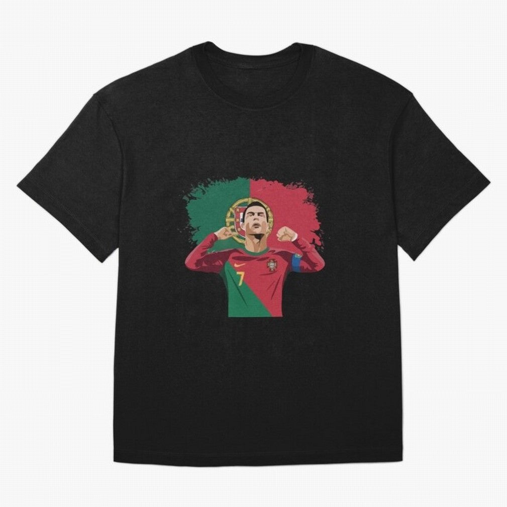 Cristiano Ronaldo CR7 T-shirt Design Oversized T-Shirt Make Memories around FIFA World Cup 2026 Spirit, Capturing Brazil, Neymar, Haaland and Cristiano Ronaldo, Global Supporter Spirit, Legendary Goals, National Colors and Tournament Celebration;