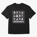 Cristiano Ronaldo Minimalism Silhouette Oversized T-Shirt Honor Football Greatness during Global Football Passion for FIFA World Cup 2026 Group Stage, Highlighting Neymar, Portugal, Spain and Germany, Football Festival Excitement, Trophy Ambitions,