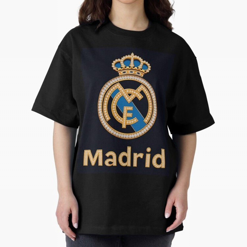 Madrid Oversized T-Shirt Celebrate Rivalries and Pride in FIFA World Cup 2026 Group Stage Filled with Messi, CR7 and Mbappe, Brazil Energy, Stadium Chants, National Pride, Trophy Dreams and Unforgettable Football Memories; Great for Supporters Who