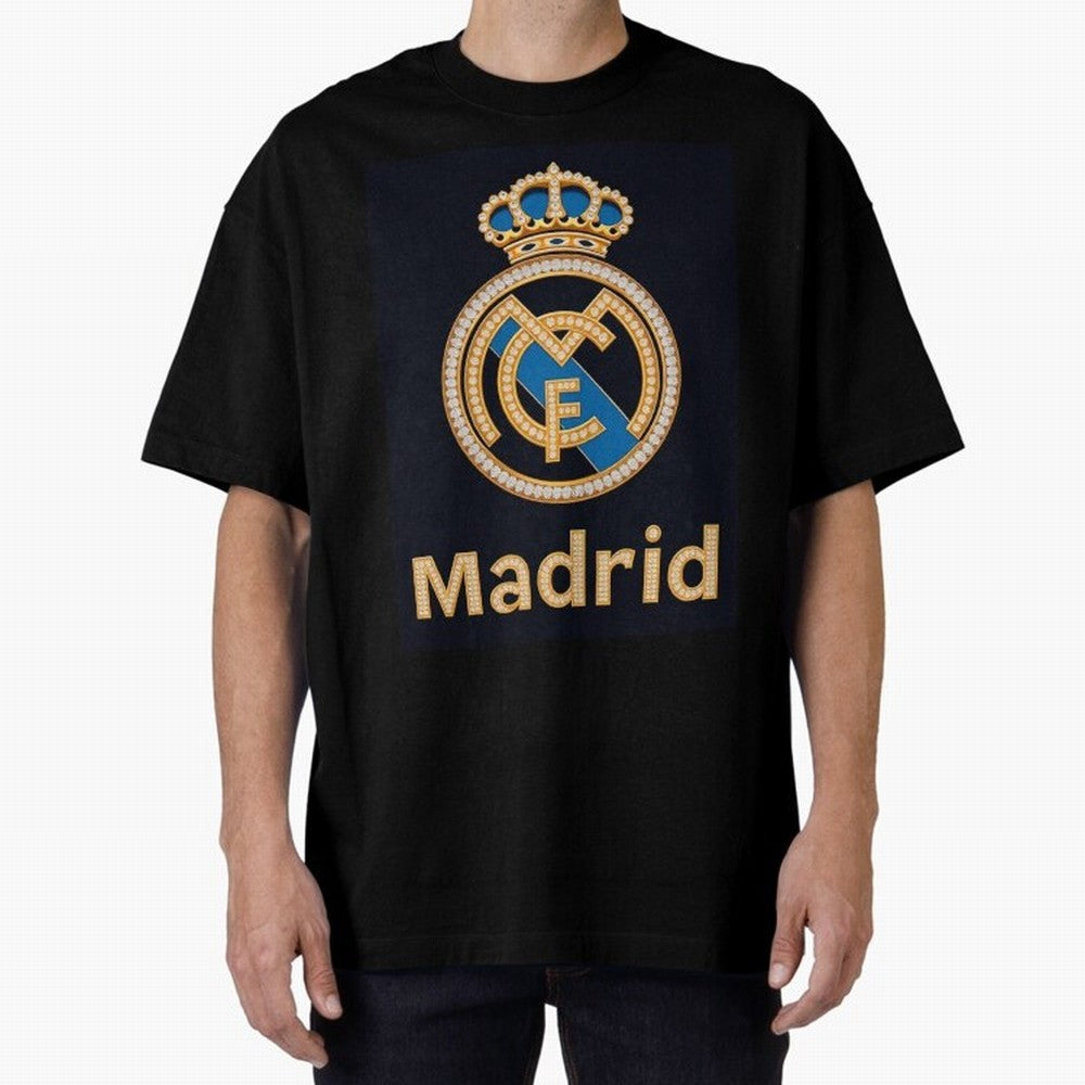 Madrid Oversized T-Shirt Celebrate Rivalries and Pride in FIFA World Cup 2026 Group Stage Filled with Messi, CR7 and Mbappe, Brazil Energy, Stadium Chants, National Pride, Trophy Dreams and Unforgettable Football Memories; Great for Supporters Who