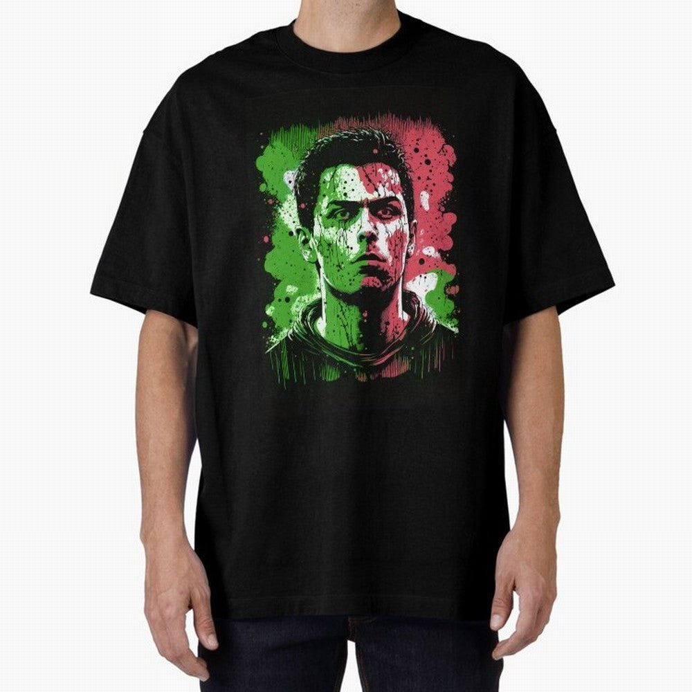 Cristiano Ronaldo Oversized T-Shirt Bring World Football Passion into FIFA World Cup 2026 Spirit, Connected to Germany, Mbappe, Fan Favorite Moments, National Team Passion, Big Match Drama and Soccer History; Created for Match Day Parties, Soccer