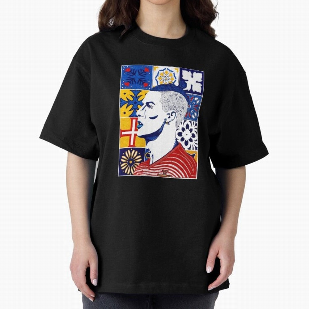 Cristiano Ronaldo Azulejos Oversized T-Shirt Support Your Favorite Stars during Global Football Passion for FIFA World Cup 2026 USA Canada Mexico, Celebrating CR7 and Messi, Spain, Supporter Pride, Iconic Celebrations, Legendary Names and Global