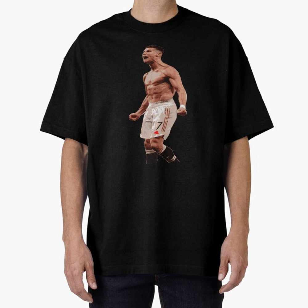 cristiano ronaldo manchester united Oversized T-Shirt Show Your Love for Match Day Hype around FIFA World Cup 2026, CR7 and Messi, England, Championship Spirit, Famous Goals, Roaring Crowds and International Football Unity; Built for Supporters