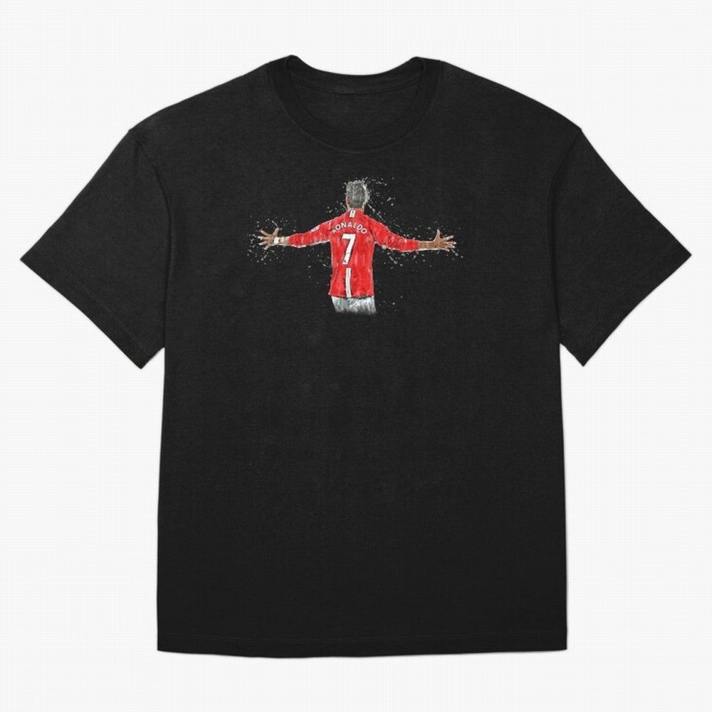 Cristiano Ronaldo in watercolor Oversized T-Shirt Fuel Your Fan Pride for Global Football Passion for FIFA World Cup 2026 USA Canada Mexico, Made for Haaland, Portugal, Fan Favorite Moments, National Team Passion, Big Match Drama and Soccer