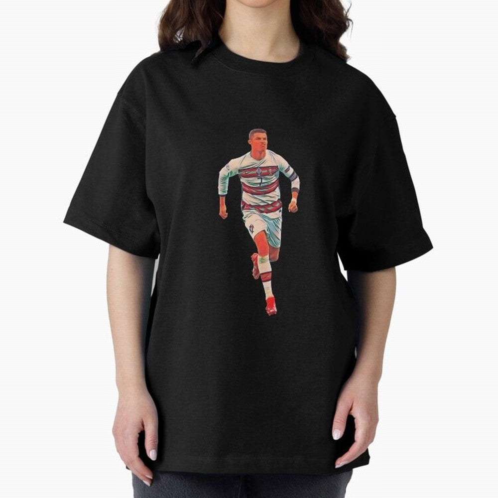 a gread celebration from the goat Oversized T-Shirt Celebrate Global Passion for FIFA World Cup 2026 Centered on Messi and Cristiano Ronaldo, Spain Energy, Worldwide Fan Energy, Dramatic Goals, Stadium Lights and Championship Celebrations; Ideal