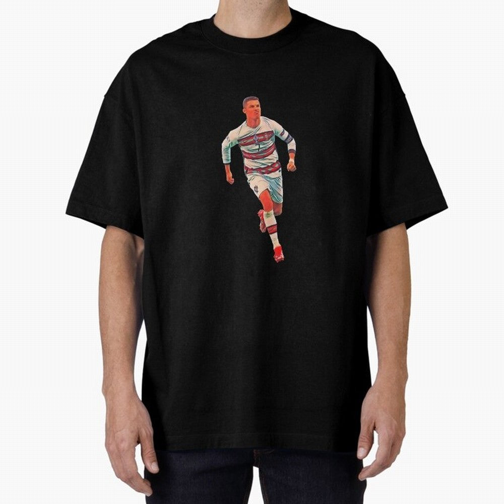 a gread celebration from the goat Oversized T-Shirt Celebrate Global Passion for FIFA World Cup 2026 Centered on Messi and Cristiano Ronaldo, Spain Energy, Worldwide Fan Energy, Dramatic Goals, Stadium Lights and Championship Celebrations; Ideal