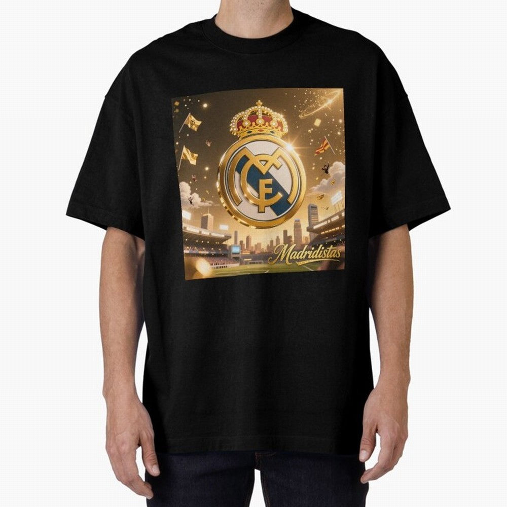 Madridistas Oversized T-Shirt Make Memories around FIFA World Cup 2026 Centered on Haaland, Spain Energy, Worldwide Fan Energy, Dramatic Goals, Stadium Lights and Championship Celebrations; Perfect for Supporters Who Want Bold Football Energy,