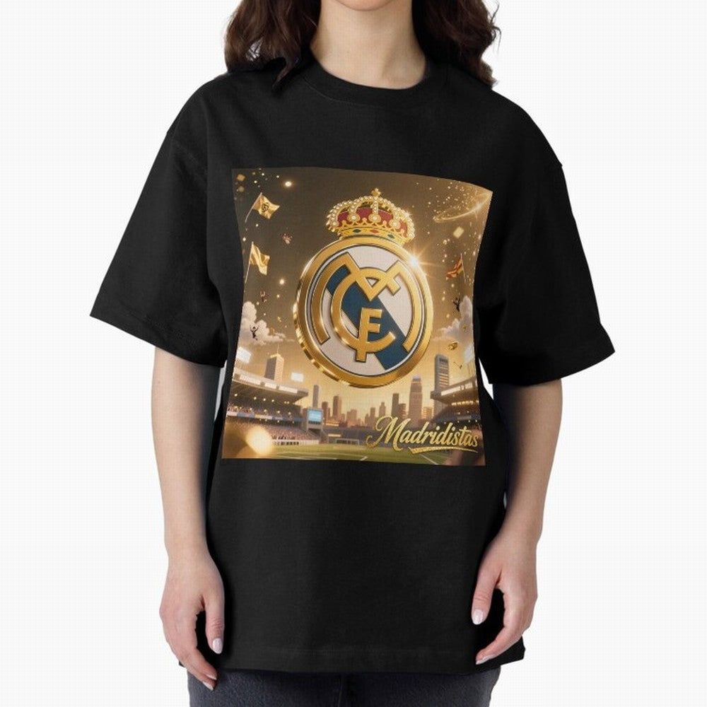 Madridistas Oversized T-Shirt Make Memories around FIFA World Cup 2026 Centered on Haaland, Spain Energy, Worldwide Fan Energy, Dramatic Goals, Stadium Lights and Championship Celebrations; Perfect for Supporters Who Want Bold Football Energy,