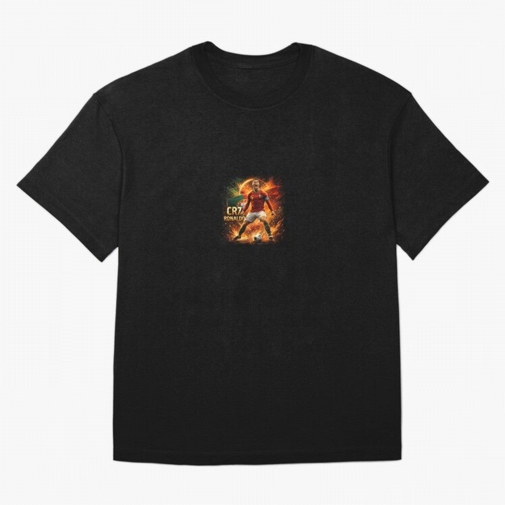 Cristiano Ronaldo Football Legend Artwork Oversized T-Shirt Relive the Noise and Pride of Global Football Passion for FIFA World Cup 2026 USA Canada Mexico, Made for Cristiano Ronaldo, Haaland and CR7, Netherlands, Stadium Memories, Football