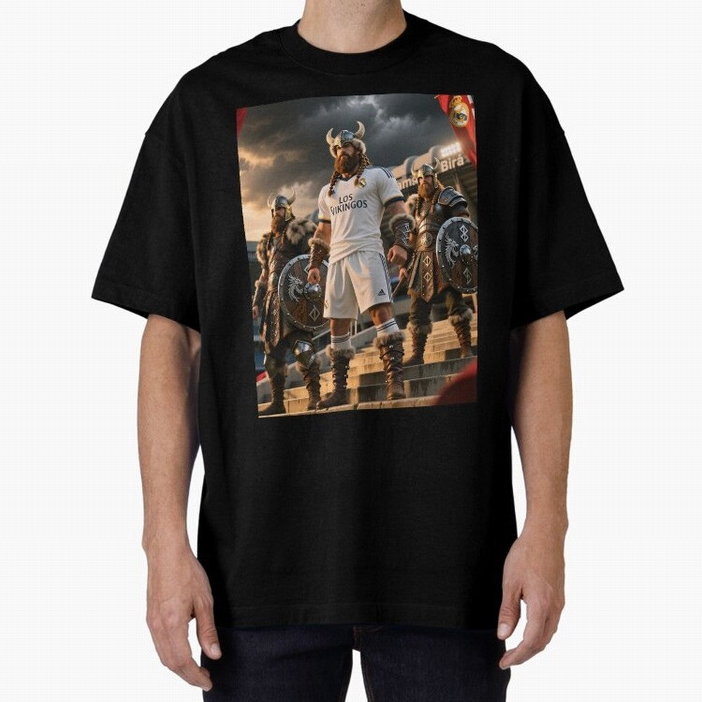 Los Vikingos del Bernab¨¦u Oversized T-Shirt Bring FIFA World Cup 2026 Spirit, Inspired by Argentina, France and Brazil, Messi, Stadium Chants, National Pride, Trophy Dreams and Unforgettable Football Memories; Created for Match Day Parties, Soccer