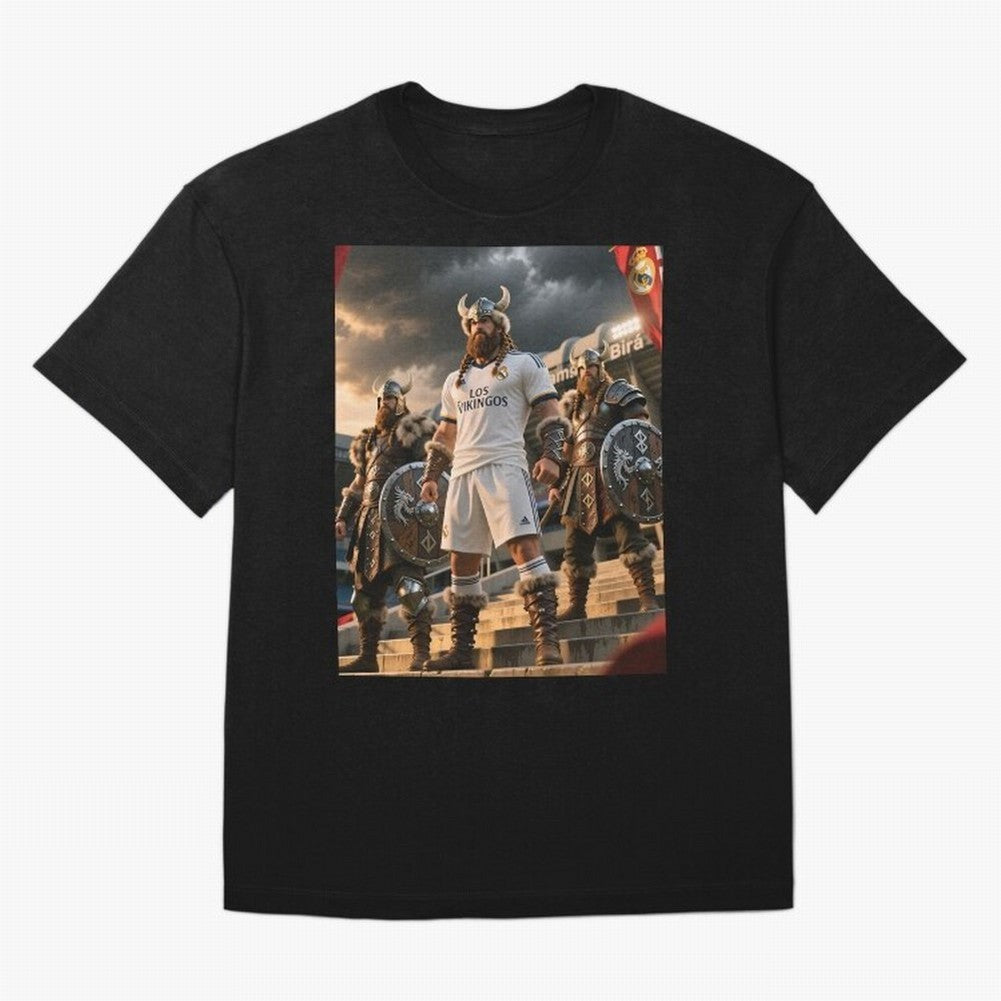 Los Vikingos del Bernab¨¦u Oversized T-Shirt Bring FIFA World Cup 2026 Spirit, Inspired by Argentina, France and Brazil, Messi, Stadium Chants, National Pride, Trophy Dreams and Unforgettable Football Memories; Created for Match Day Parties, Soccer
