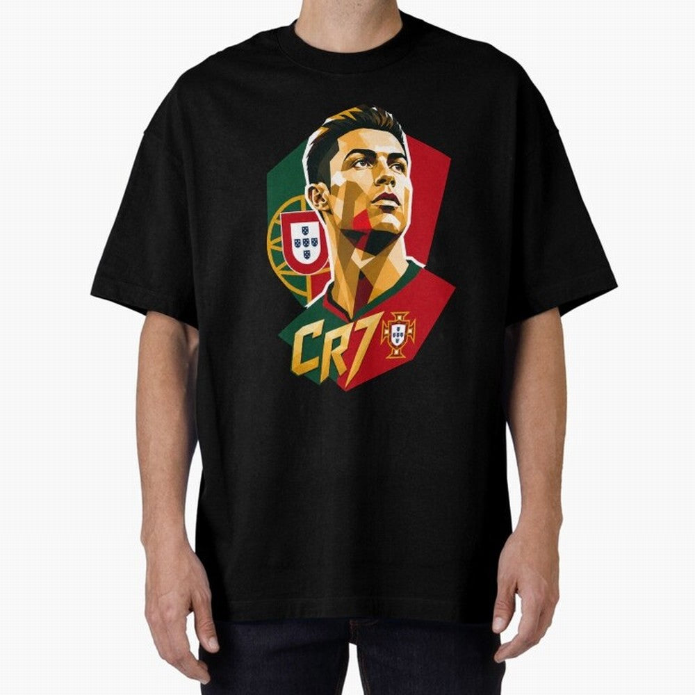 CR7 Art Print Oversized T-Shirt Bring a Champion Mindset to FIFA World Cup 2026 USA Canada Mexico Driven by Mbappe, England, France and Netherlands Energy, Retro Football Energy, Iconic Rivalries, Trophy Chase Drama and Stadium Atmosphere; Ideal