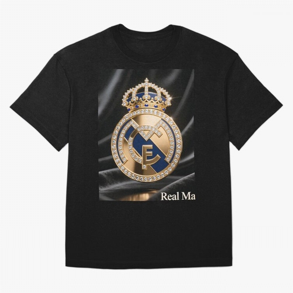 Gold Madrid Real Oversized T-Shirt Stand Out with Spirit from FIFA World Cup 2026 USA Canada Mexico Spirit, Celebrating Netherlands, Mbappe and Neymar, Sports Nostalgia, International Competition, Famous Players and Unforgettable Victories; Ideal