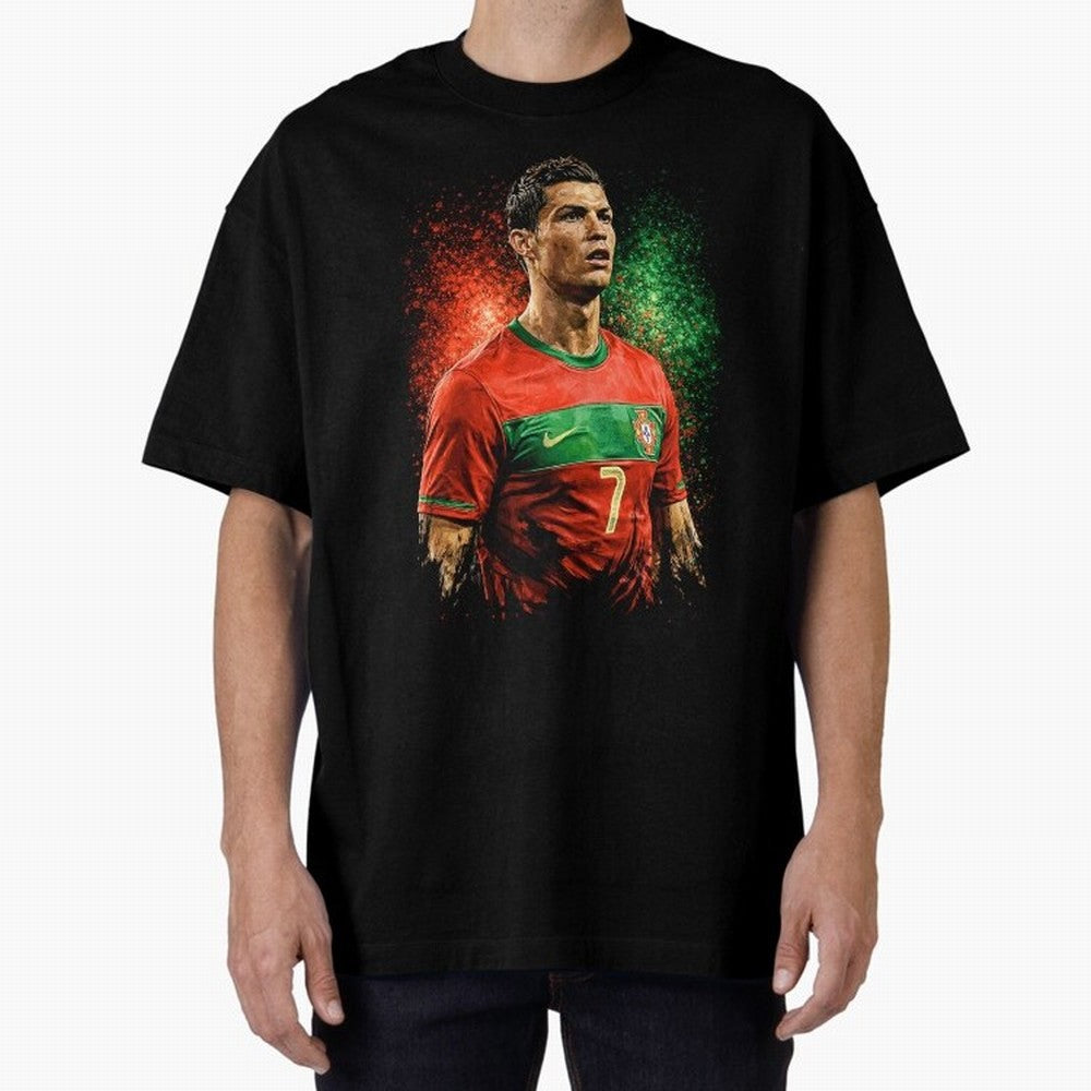 Cristiano Ronaldo Football Legend Oversized T-Shirt Fuel Your Fan Pride for FIFA World Cup 2026 Group Stage Spirit, Celebrating France and Portugal, Haaland, Match Day Excitement, Supporter Culture, Golden Goals and Global Football Passion; Perfect