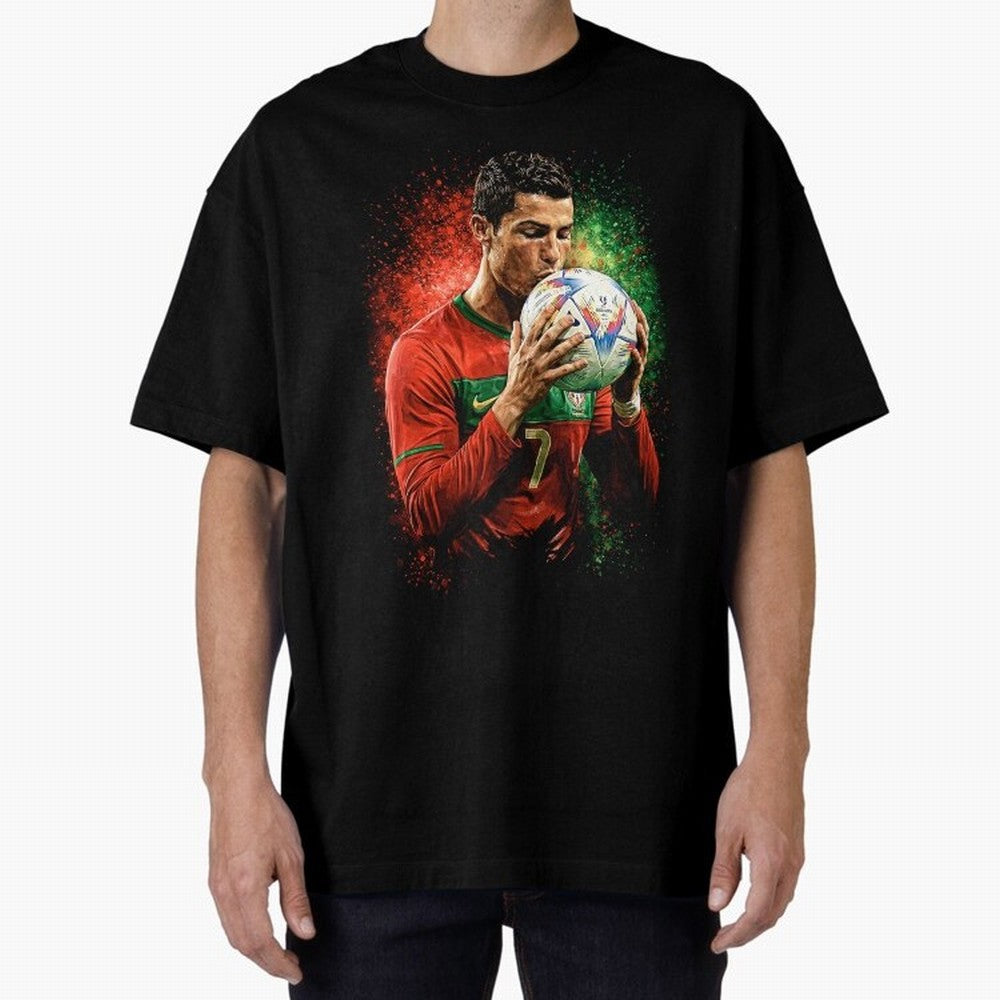 Cristiano Ronaldo Football Legend Oversized T-Shirt Celebrate Fan Favorites in the FIFA World Cup 2026 Journey through Haaland and Mbappe Highlights, Portugal Pride, Game Day Rituals, Football Legends, Country Pride and the Road to the Final;