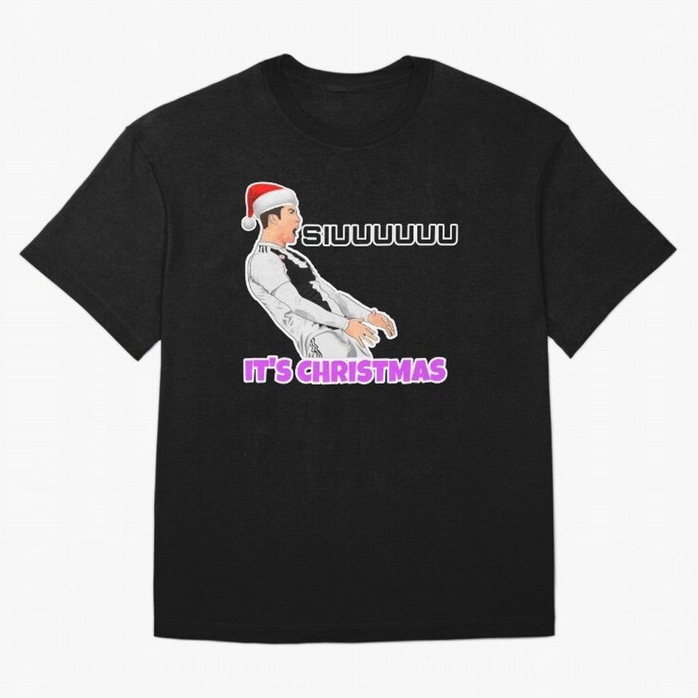 It¡¯s Christmas siuuu CR7 funny Oversized T-Shirt Keep the Legacy of the FIFA World Cup 2026 USA Canada Mexico Journey through Neymar, Haaland and Cristiano Ronaldo Highlights, Netherlands Pride, Championship Spirit, Famous Goals, Roaring Crowds