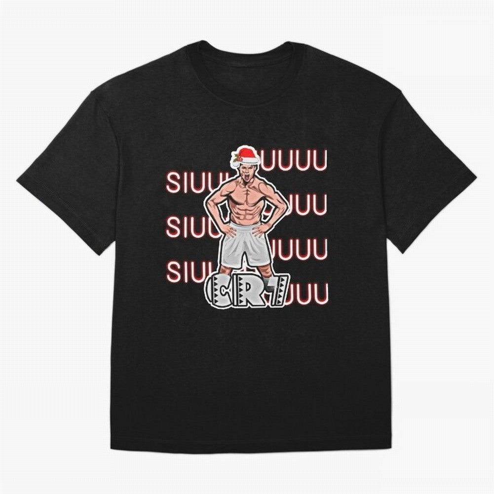 Siuuu cr7 christmas Oversized T-Shirt Show Fan Pride Across FIFA World Cup 2026 Group Stage Centered on Mbappe and Neymar, Netherlands Energy, Championship Spirit, Famous Goals, Roaring Crowds and International Football Unity; Ideal for Fans Who
