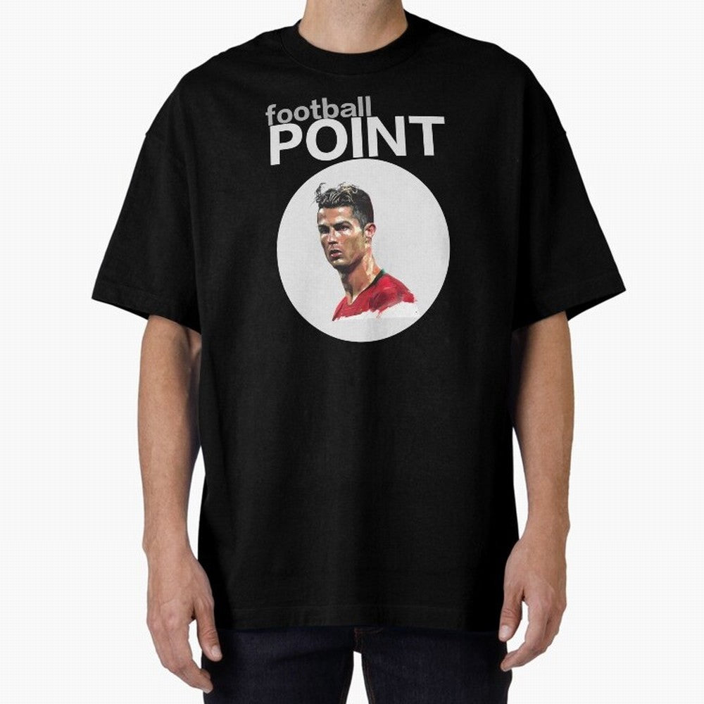football POINT Oversized T-Shirt Show Your Love for FIFA World Cup 2026 Spirit, with Germany, Messi, CR7 and Mbappe, Match Day Excitement, Supporter Culture, Golden Goals and Global Football Passion; Ideal for Passionate Fans Who Love Underdog