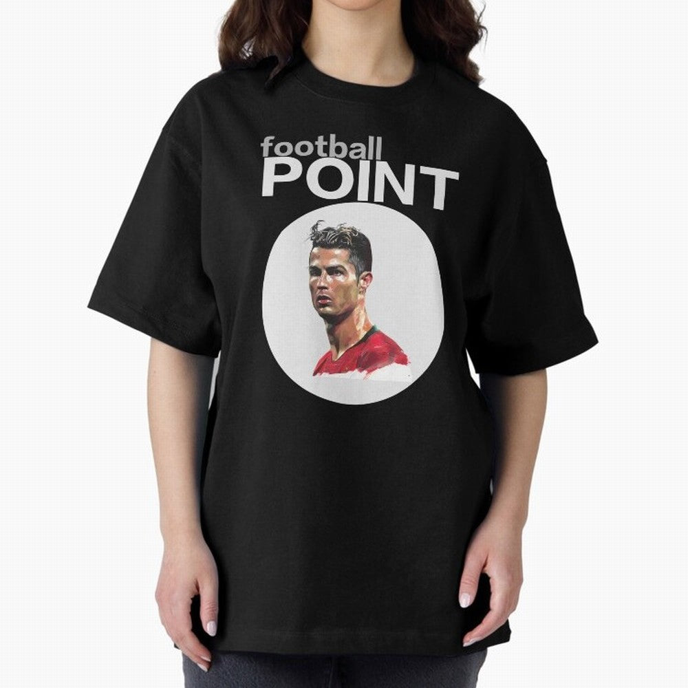 football POINT Oversized T-Shirt Show Your Love for FIFA World Cup 2026 Spirit, with Germany, Messi, CR7 and Mbappe, Match Day Excitement, Supporter Culture, Golden Goals and Global Football Passion; Ideal for Passionate Fans Who Love Underdog