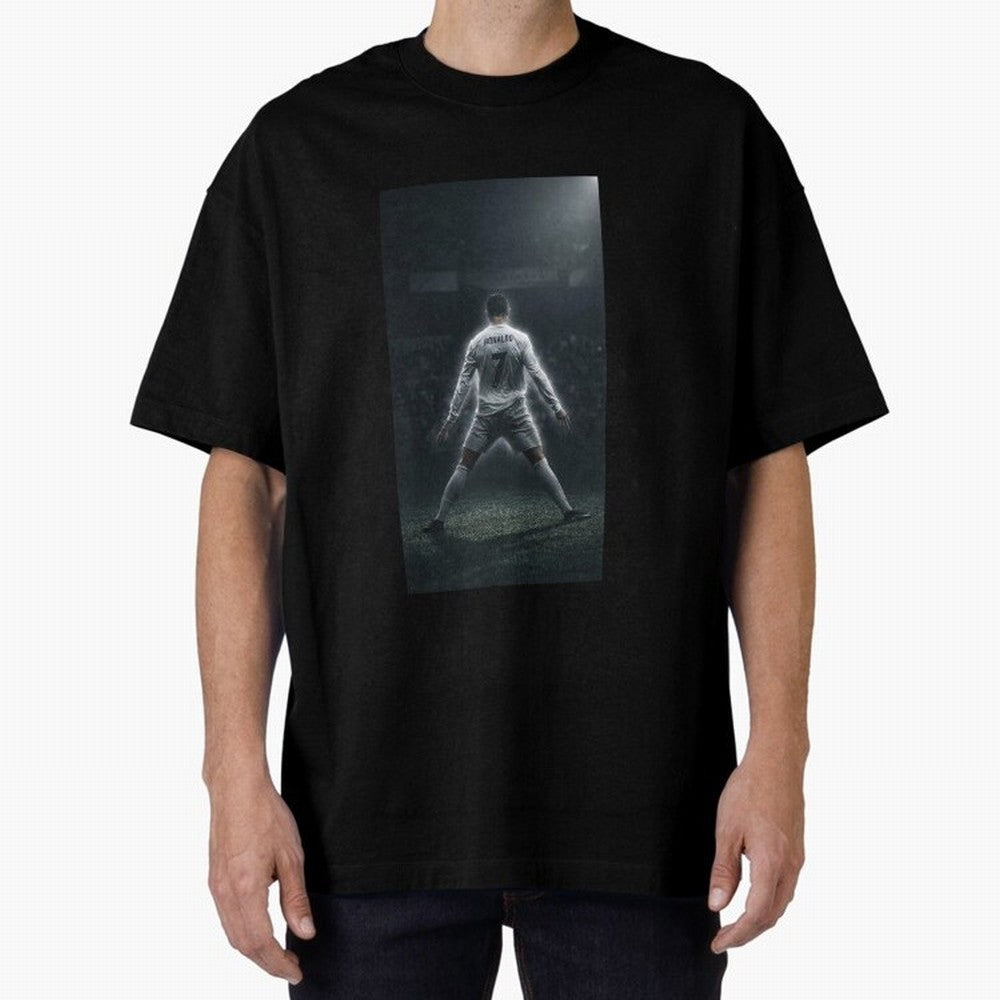 Cristiano Ronaldo Oversized T-Shirt Follow the Final Road of the FIFA World Cup 2026 Group Stage Journey through Mbappe Highlights, England Pride, Match Day Excitement, Supporter Culture, Golden Goals and Global Football Passion; Ideal for Fans Who