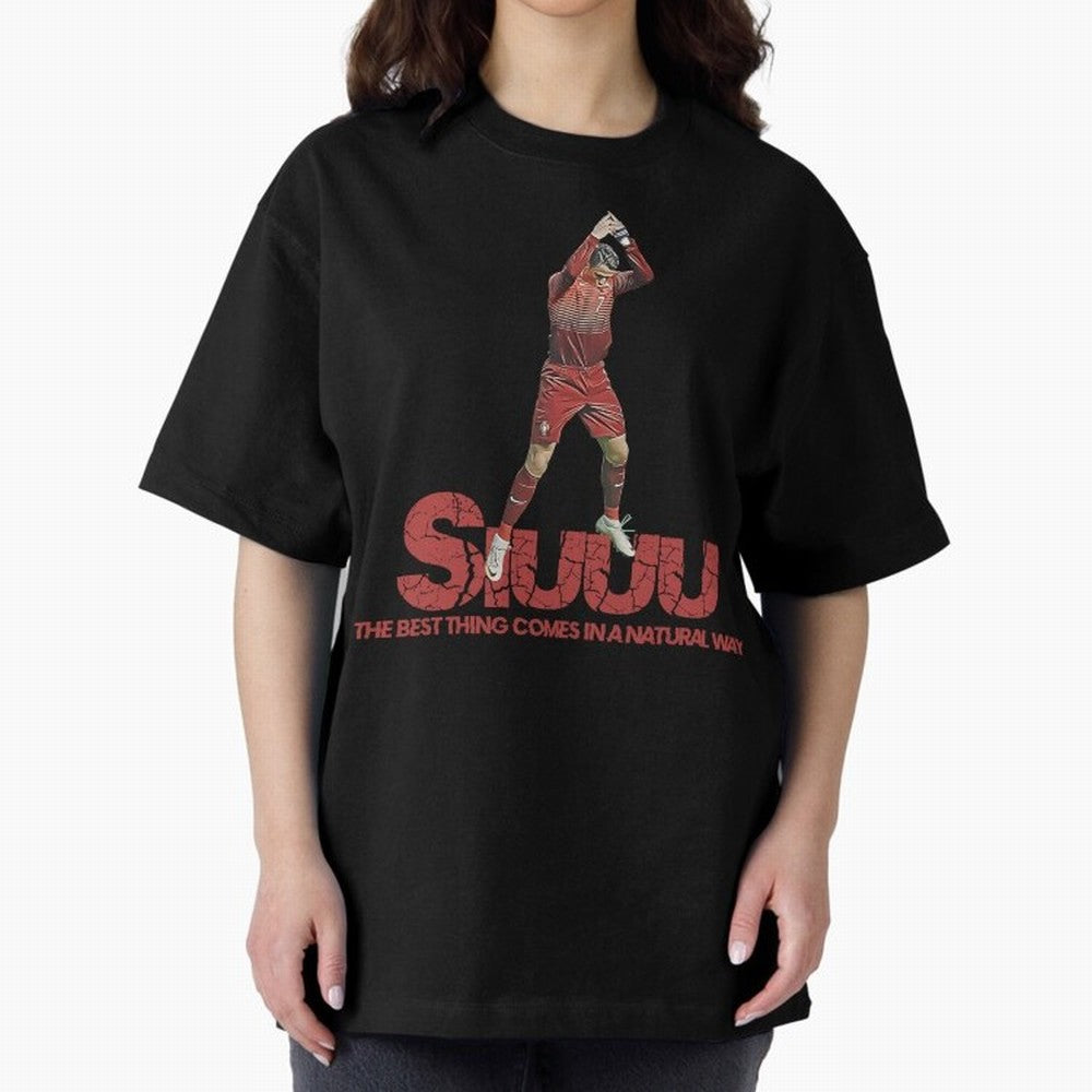 Cr7 Ronaldo Siuuu Oversized T-Shirt Follow Every Goal of FIFA World Cup 2026 Group Stage Spirit, Driven by England, France and Netherlands, Haaland, Sports Nostalgia, International Competition, Famous Players and Unforgettable Victories; Made for