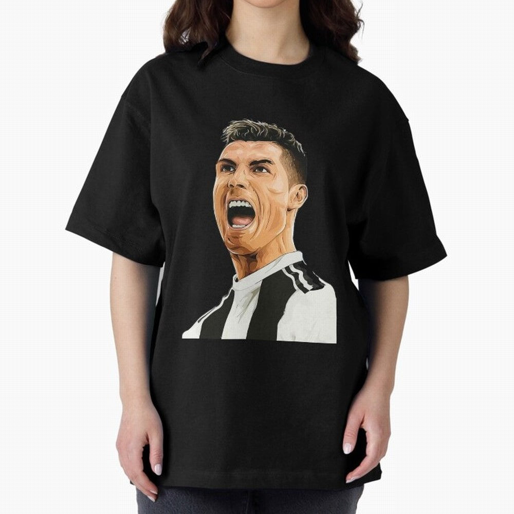 Cristiano Ronaldo Cristiano Ronaldo CR7 Oversized T-Shirt Spotlight FIFA World Cup 2026 Group Stage for Fans of Mbappe and Portugal, Bringing Stadium Memories, Football Loyalty, International Chants and Championship Tradition; Made for Die Hard