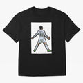 Cristiano Ronaldo Suii Sticker Oversized T-Shirt Show Championship Spirit for FIFA World Cup 2026 for Fans of Messi, CR7 and Mbappe and Brazil, Bringing Sports Nostalgia, International Competition, Famous Players and Unforgettable Victories;