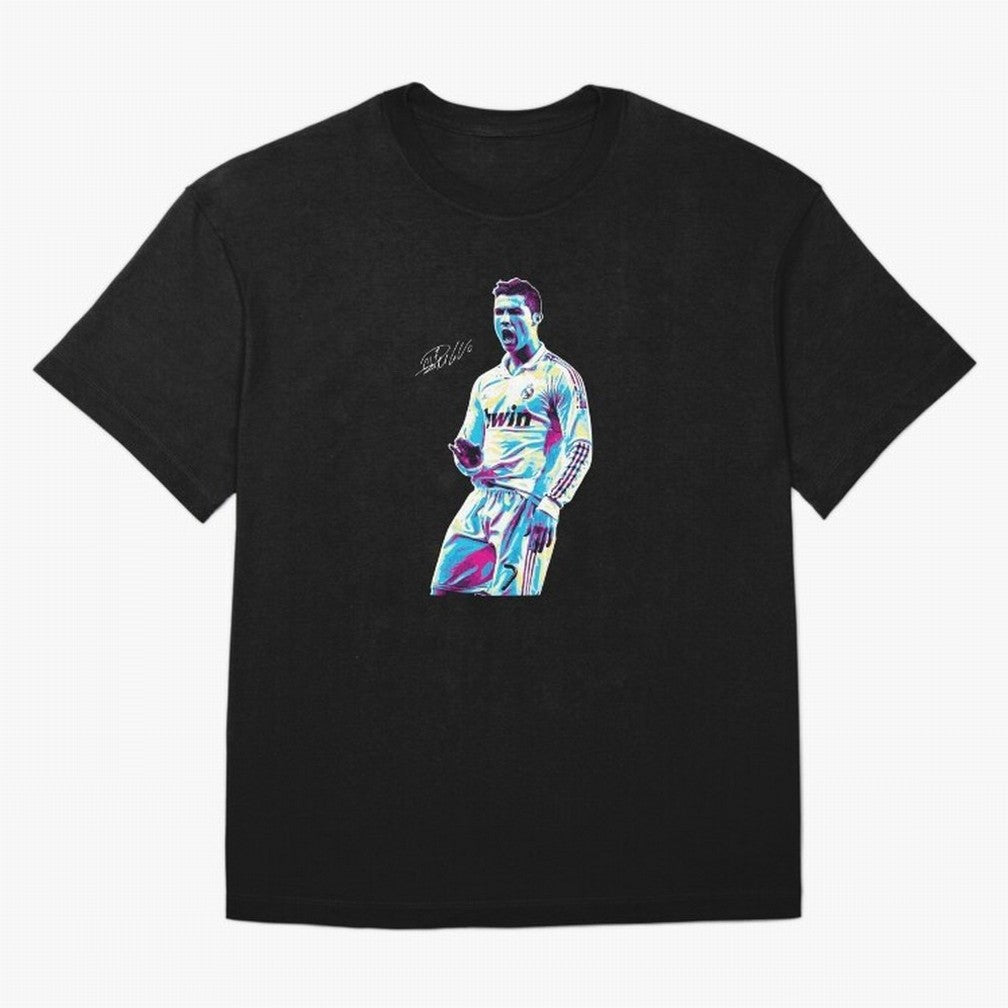 Cristiano Ronaldo Oversized T-Shirt Honor Champions and Dreams in the FIFA World Cup 2026 Journey through Haaland Highlights, Argentina and Brazil Pride, Vintage Soccer Flavor, Modern Football Stars, National Flags and Final Night Emotion; Built