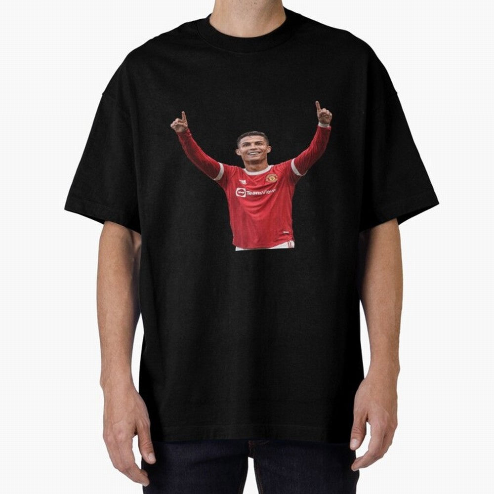 Crisitano Ronaldo Manchester United Oversized T-Shirt Back the Journey through the FIFA World Cup 2026 USA Canada Mexico Journey through Mbappe and Neymar Highlights, Argentina Pride, Supporter Pride, Iconic Celebrations, Legendary Names and Global