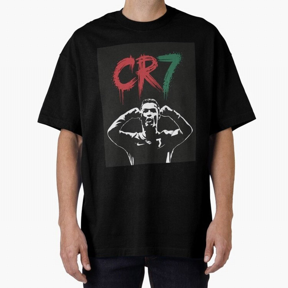 Cristiano Ronaldo CR7 T-shirt Design Oversized T-Shirt Show Match Day Excitement for FIFA World Cup 2026 Group Stage Capturing Messi and Cristiano Ronaldo, Portugal, Spain and Germany Energy, Global Supporter Spirit, Legendary Goals, National
