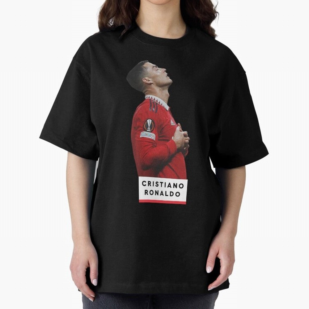 New Celebration Ronaldo Oversized T-Shirt Feel the Heartbeat of FIFA World Cup 2026 Group Stage Featuring Haaland and Mbappe, Argentina, France and Brazil Energy, Retro Football Energy, Iconic Rivalries, Trophy Chase Drama and Stadium Atmosphere;