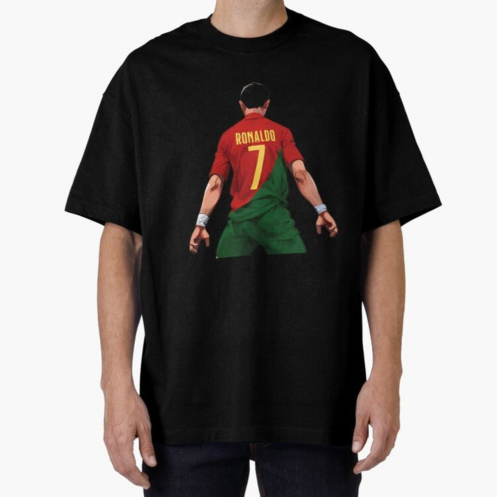 Cristiano Ronaldo Oversized T-Shirt Bring International Match Energy to FIFA World Cup 2026 Group Stage Inspired by Messi, Brazil Energy, Championship Spirit, Famous Goals, Roaring Crowds and International Football Unity; Great for Watch Parties,