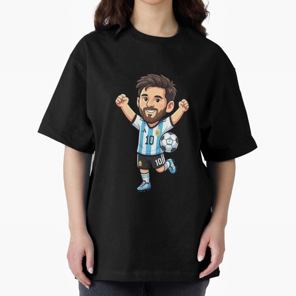 Cute Football Champion Cartoon Design Oversized T-Shirt Feel the Heartbeat of FIFA World Cup 2026 Group Stage Spirit, Driven by England, CR7, Tournament Hype, Historic Matchups, Family Viewing Parties and Global Sports Pride; Ideal for Fans Who