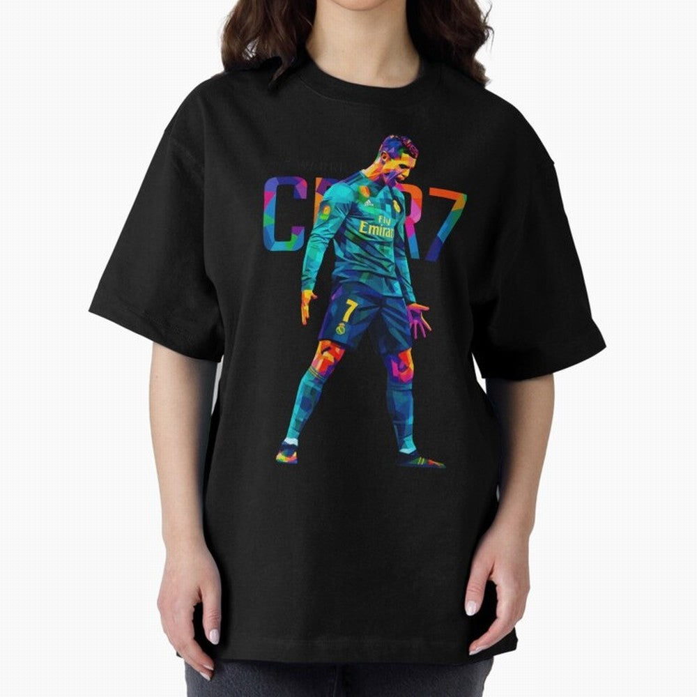 Ronaldo Cr7 Wpap Art Oversized T-Shirt Share the Excitement of FIFA World Cup 2026 USA Canada Mexico for Fans of Cristiano Ronaldo and Portugal, Spain and Germany, Bringing Game Day Rituals, Football Legends, Country Pride and the Road to the