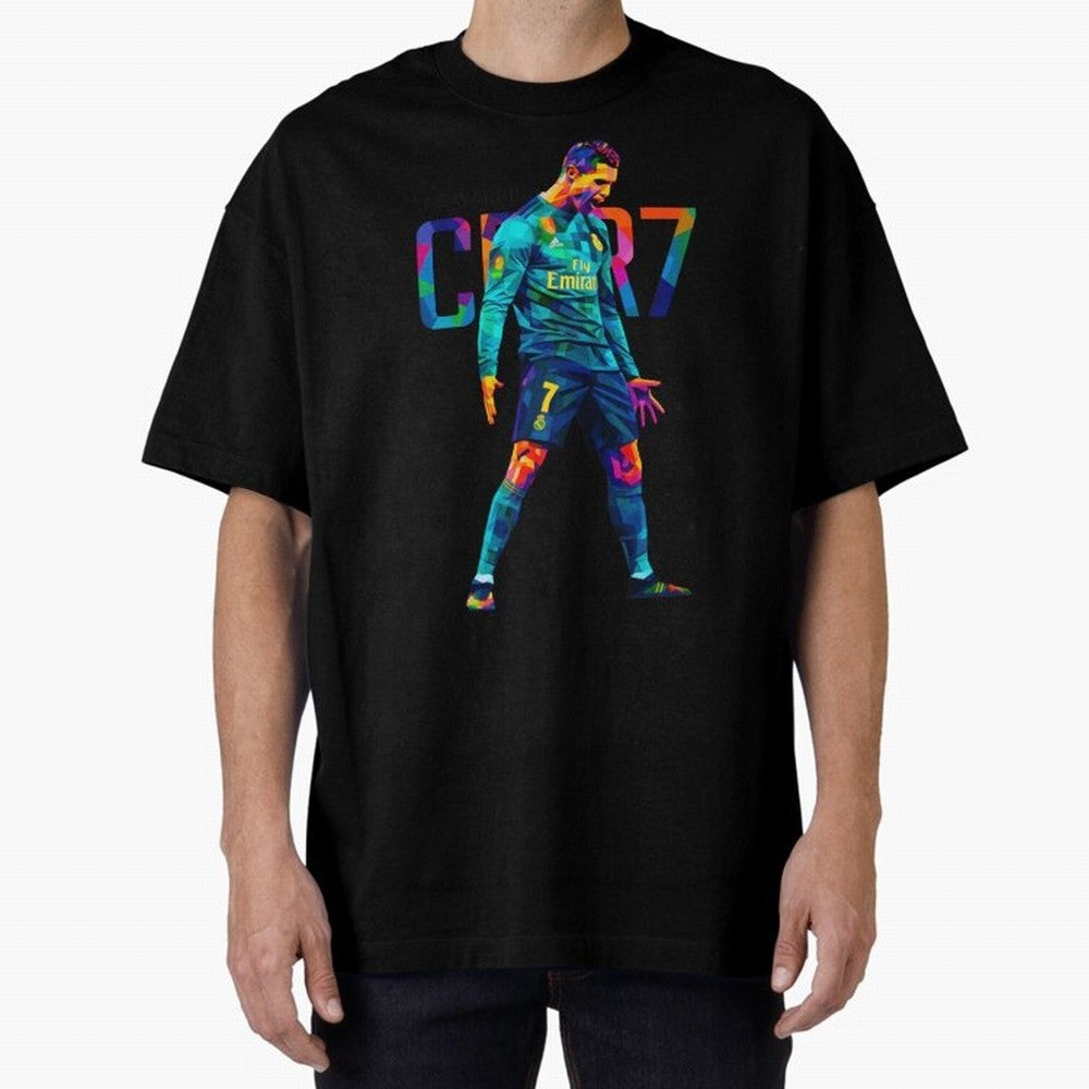 Ronaldo Cr7 Wpap Art Oversized T-Shirt Share the Excitement of FIFA World Cup 2026 USA Canada Mexico for Fans of Cristiano Ronaldo and Portugal, Spain and Germany, Bringing Game Day Rituals, Football Legends, Country Pride and the Road to the