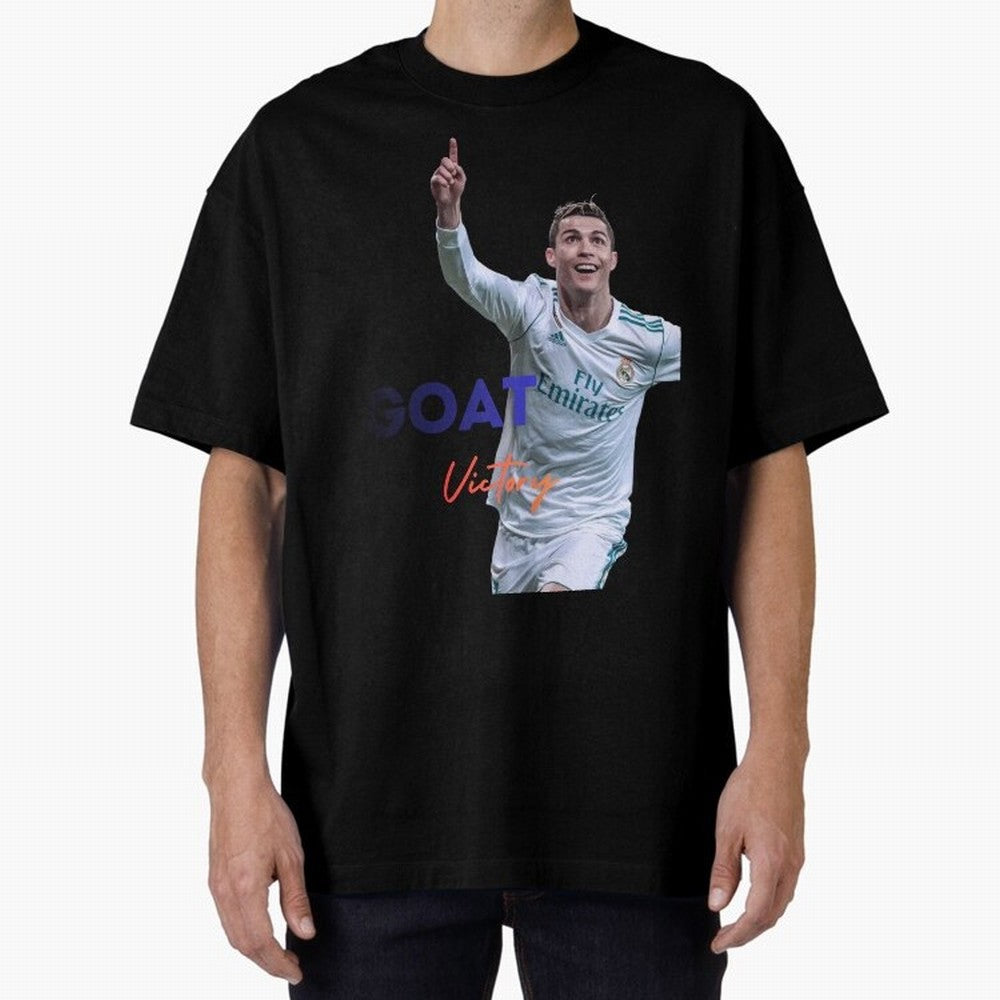 Goat CR7 MIndset Oversized T-Shirt Bring World Football Passion into Global Football Passion for FIFA World Cup 2026 USA Canada Mexico, with Neymar, England and Germany, Classic Soccer Heritage, Championship Pressure, Fan Loyalty and International