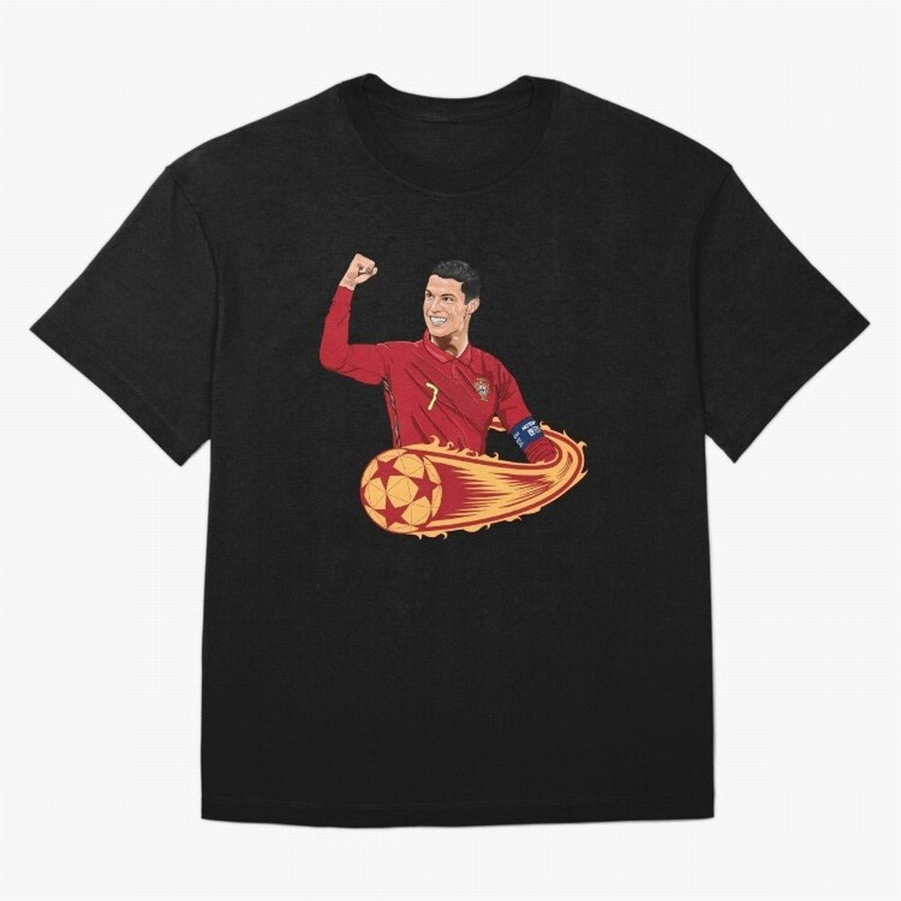Cristiano Ronaldo drawing Oversized T-Shirt Bring a Champion Mindset to FIFA World Cup 2026 Group Stage for Fans of Mbappe and Neymar and Netherlands, Bringing Champion Mindset, Group Stage Buzz, Knockout Tension and Passionate Fan Culture; Perfect