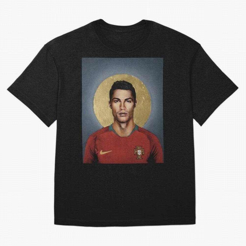 Cristiano Ronaldo CR7 Saint Portugal Football Legend Fan Art Oversized T-Shirt Honor Football Greatness during Match Day Hype around FIFA World Cup 2026 Group Stage, Cristiano Ronaldo, Haaland and CR7, Portugal, Spain and Germany, Champion Mindset,