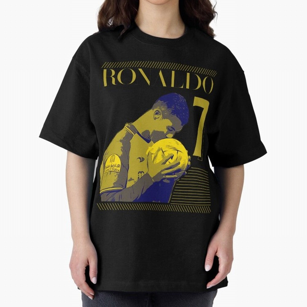 Cristiano Ronaldo Its Yellow Oversized T-Shirt Join the Countdown to FIFA World Cup 2026 Made for Neymar, England and Germany Energy, Tournament Hype, Historic Matchups, Family Viewing Parties and Global Sports Pride; Great for Supporters Who Love