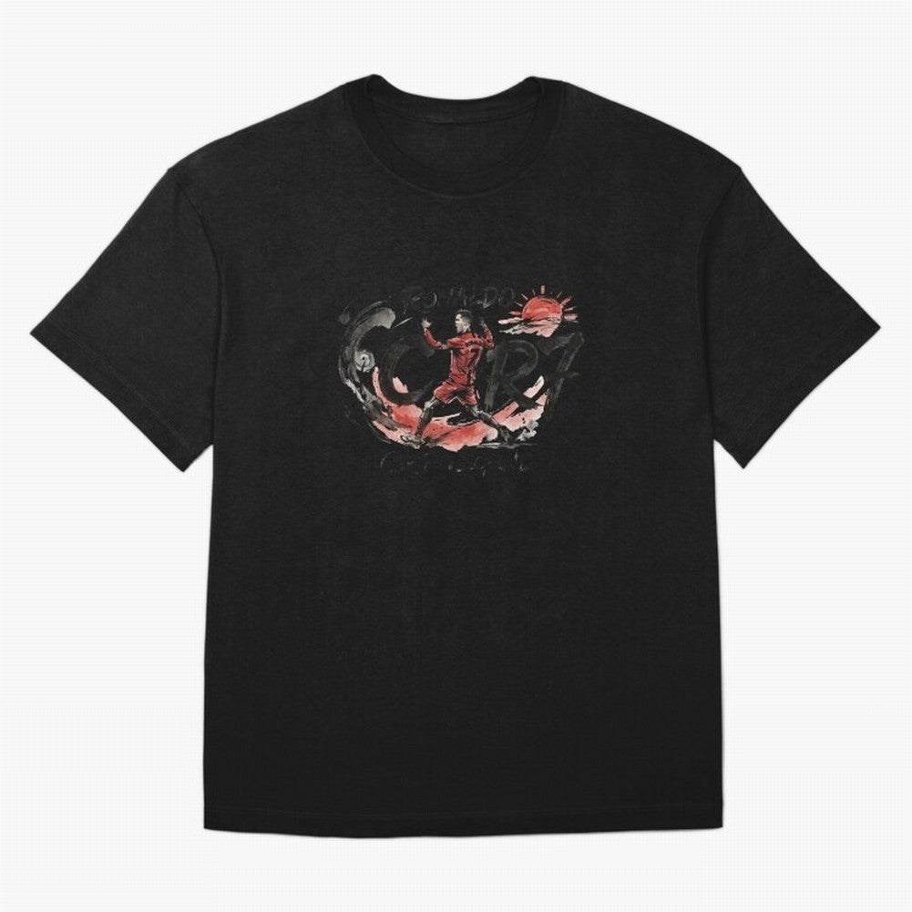 Cristiano Ronaldo CR7 Legend Japanese Ink Art Style Oversized T-Shirt Refresh FIFA World Cup 2026 Group Stage Featuring CR7 and Messi, France Energy, Classic Soccer Heritage, Championship Pressure, Fan Loyalty and International Pride; Made for